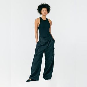 TIBI STELLA CRISPY NYLON CARGO PANTS